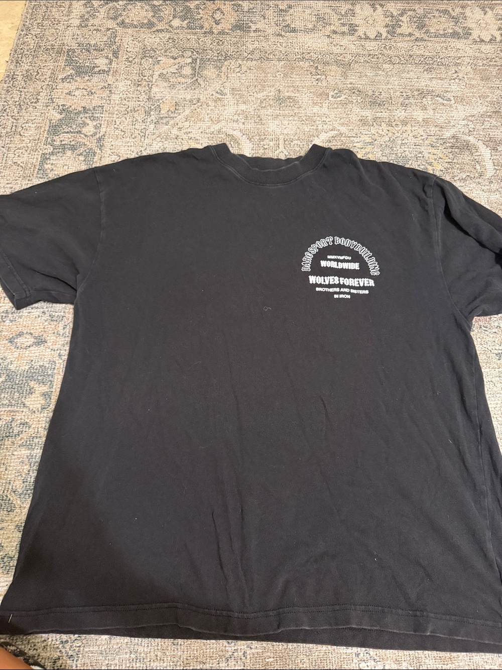Darc Sport Black Graphic Crewneck T-Shirt - Wolves Forever
